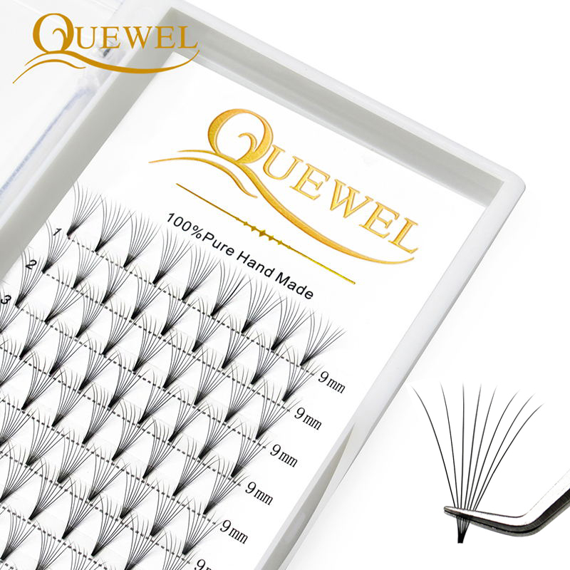 Eyelash Extension C Curl - Quewel 既成ファンまつげ 8D/6D/5D/4D/3D ボリュームまつげエクステンション 0.07 ミリメートル