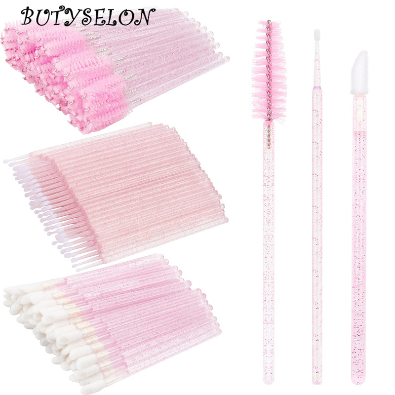 Eyelash Extension Guide - つけまつげエクステ用品セット,使い捨てマイクロブラシ,アプリケーター,200個