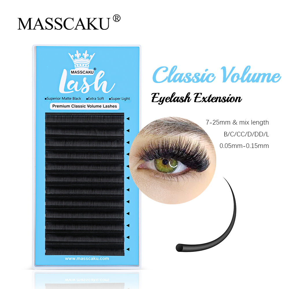 Eyelash Extension Natural Classic - 男性のための古典的な不規則なまつ毛の延長,自然な効果のフェザーリー,ロシアのボリューム,化粧品,0.05mm, 0.07mm, 0.10mm, 0.15mm