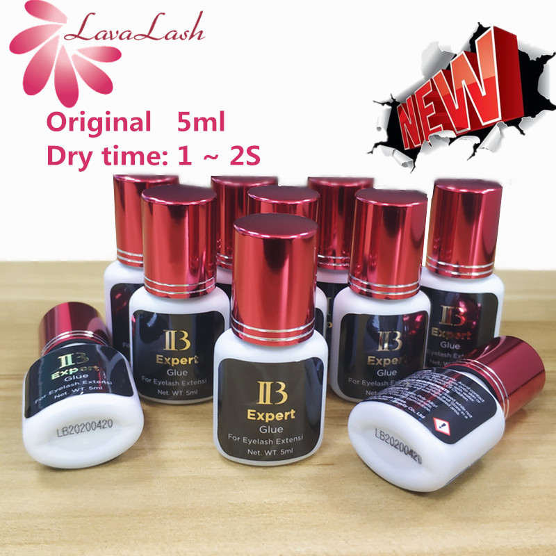 Eyelash Extension Korea - IBエキスパートグルー 1-2秒速乾 韓国製まつげエクステ用グルー 5ml オリジナルワインレッドキャップ つけまつげ用グルー