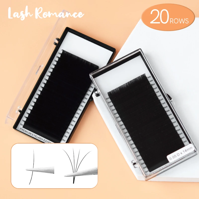 Eyelash Extension Natural Classic - H & l-マットブラックのつけまつげ,20列の非残留物なしのまつげエクステ用品