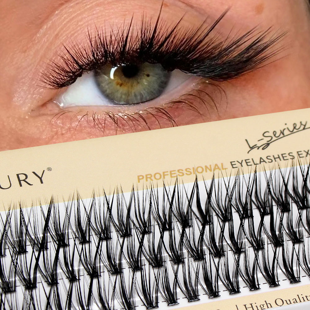 Eyelash Extension C Curl - 60 個 30D C/D/L カールクラスターまつげエクステンションフォクシーアイズキャットルックナチュラル個別まつげ束メイクアップツールまつげ繊毛