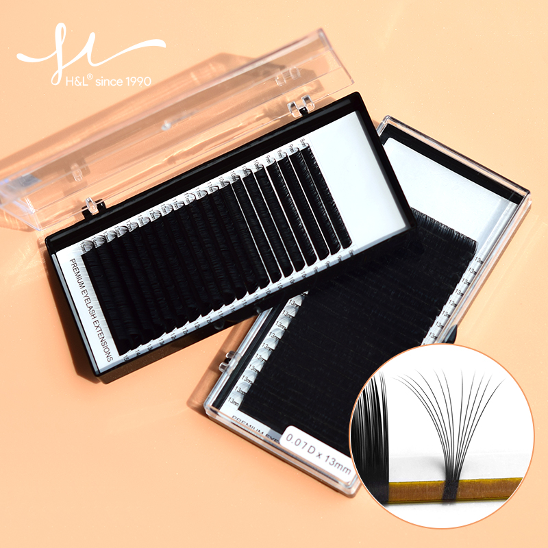 Eyelash Extension Natural Classic - H&L 1990 年以来 20 行フェイク個別まつげマキアージェム シリオス専門家のための黒ソフトまつげエクステンション薄いテープ
