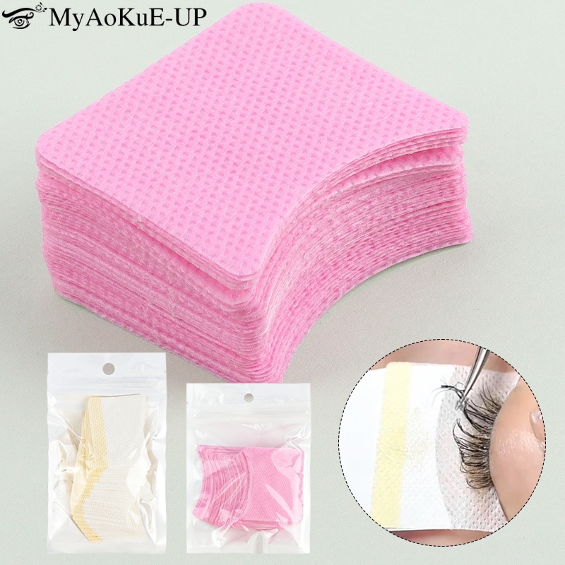 Eyelash Extension Glue Remover - 40 個まつげエクステンションリムーバーコットンパッドラッシュリフティング接着剤ボトル口詰まり防止ワイプ紙クリーンナプキンメイクアップツール