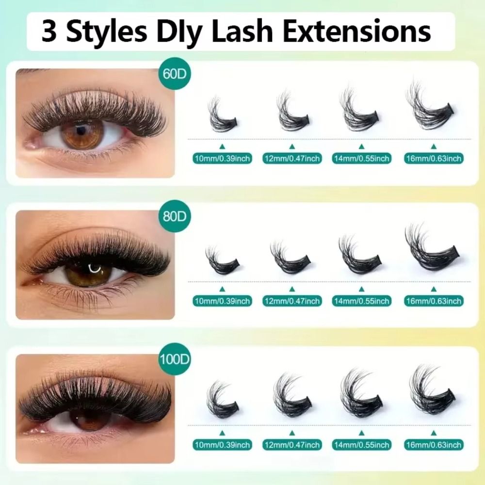 ナチュラルルックつけまつげ ボンド＆シール クラスターデザイ - Eyelash Extension Wispy Look のレビューと価格