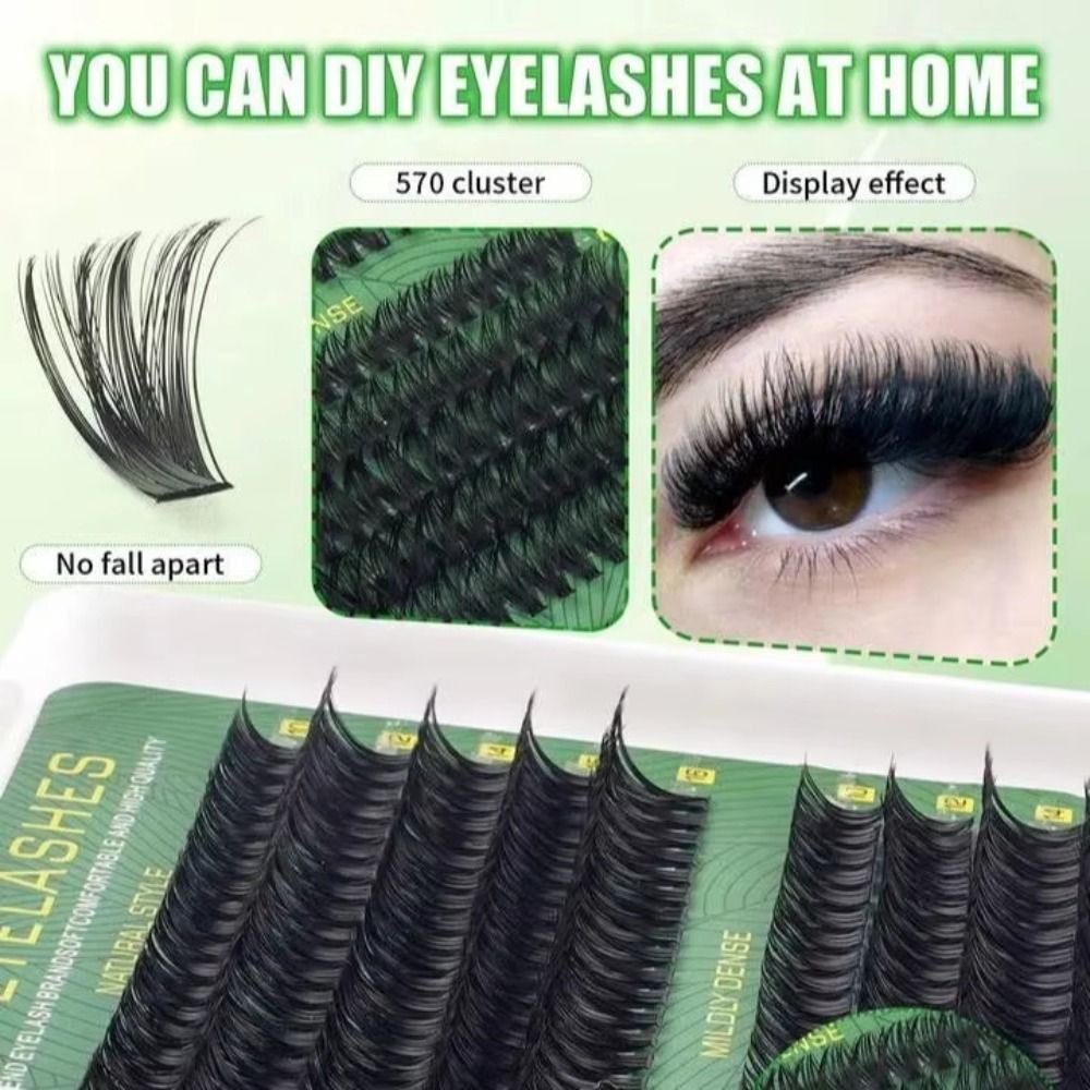 ナチュラルルックつけまつげ ボンド＆シール クラスターデザイ - Eyelash Extension Wispy Look のレビューと価格
