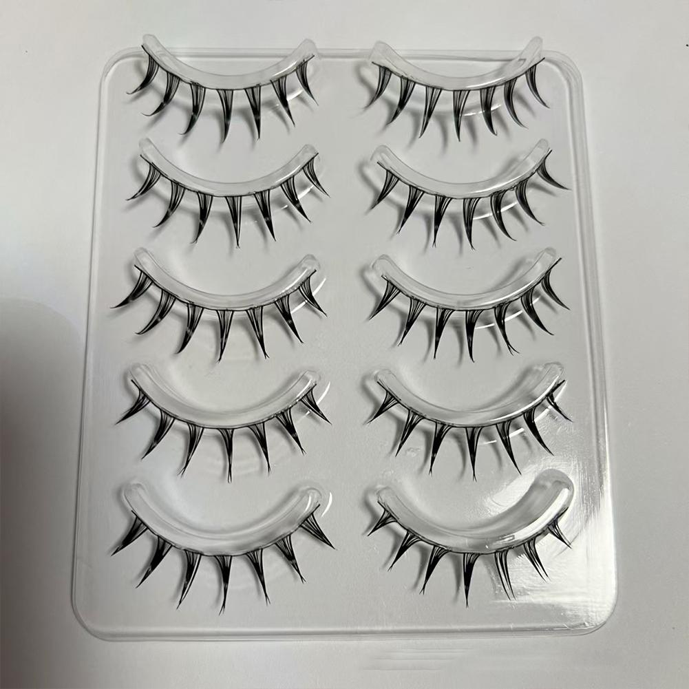 5 ペア/箱コスプレエアつけまつげ小悪魔マンガアニメエクステ - Eyelash Extension Wet Look のレビューと価格