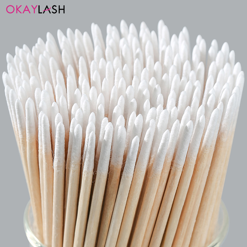 使い捨ての木製マイクロ綿棒,1000個,まつげエクステ,つけ - Eyelash Extension Glue Remover のレビューと価格