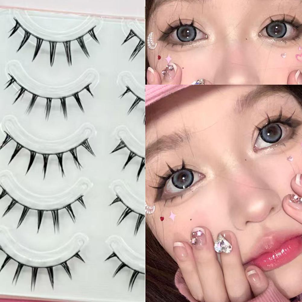 5 ペア/箱コスプレエアつけまつげ小悪魔マンガアニメエクステ - Eyelash Extension Wet Look のレビューと価格