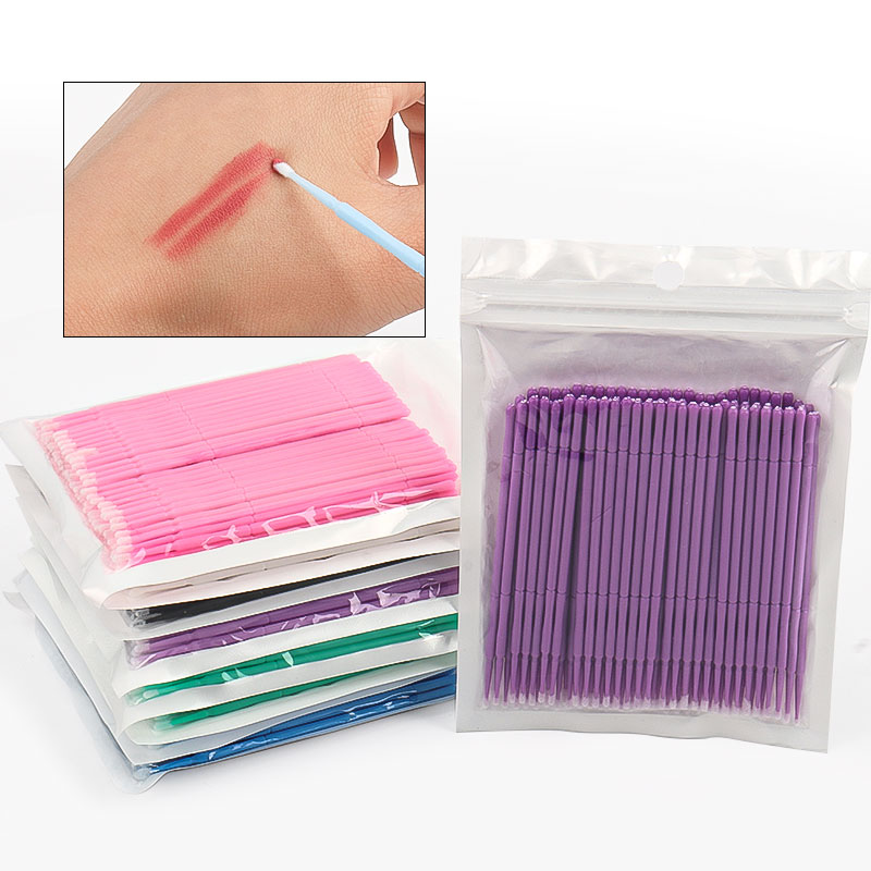 100本入り/袋 竹製まつげエクステ洗浄綿棒 ラッシュリフト - Eyelash Extension Glue Remover のレビューと価格
