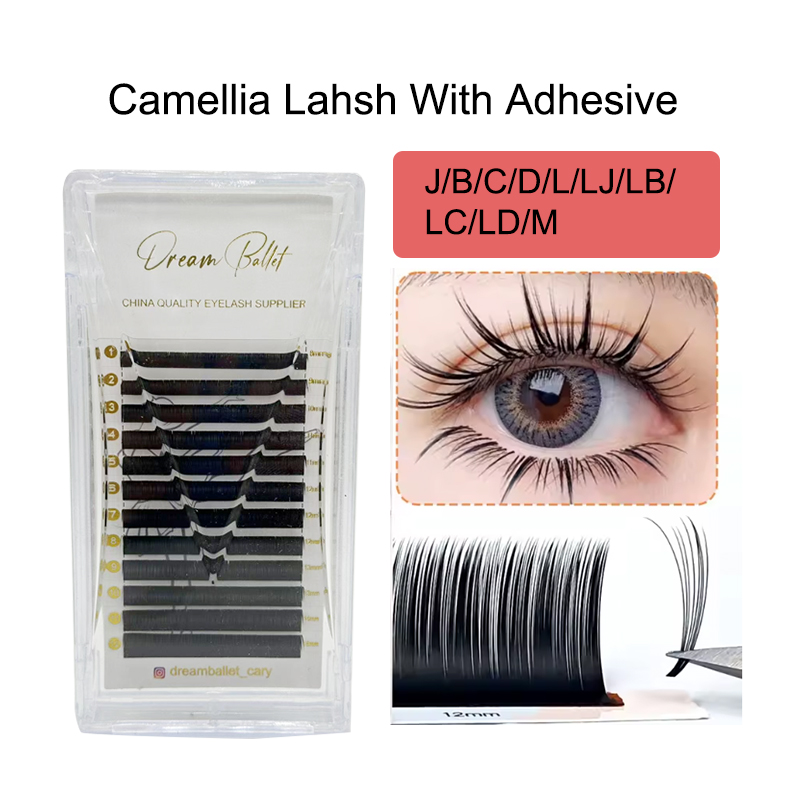 ドリームバレエ カメリア ラッシュ ウィズ アドヘシブ LC - Eyelash Extension C Curl のレビューと価格