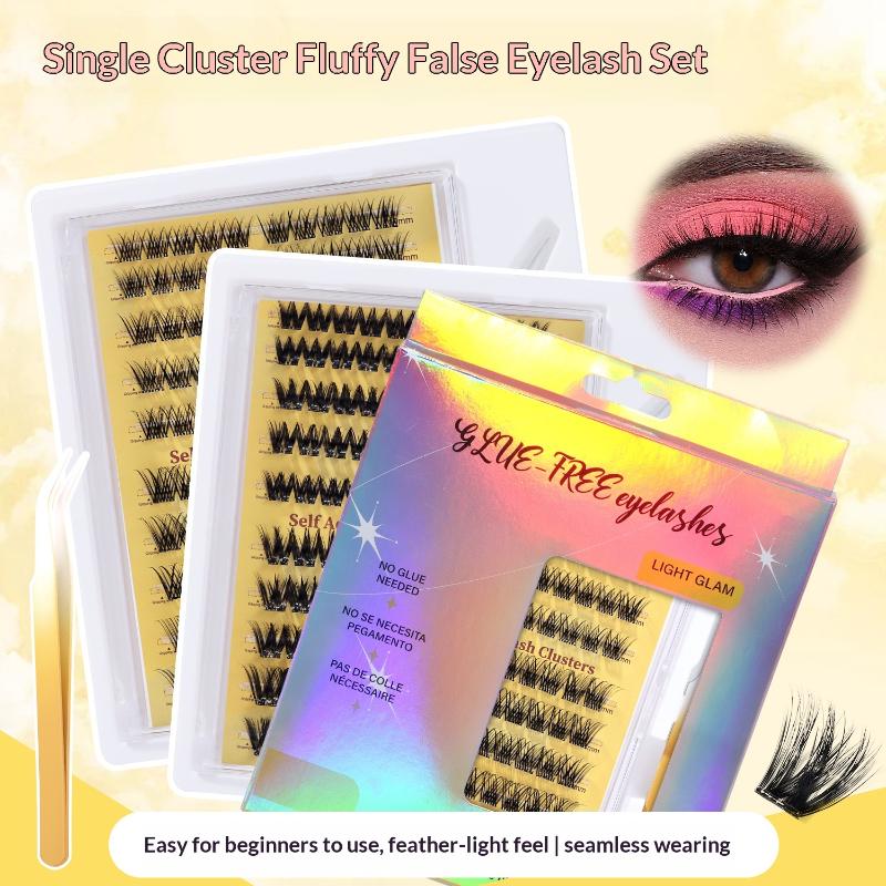 新しいDIYまつげエクステキット、接着剤不要の個別まつげクラ - Faux Mink Lash のレビューと価格