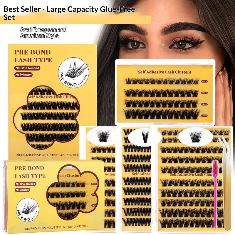 新しいDIYまつげエクステキット、接着剤不要の個別まつげクラ - Faux Mink Lash のレビューと価格