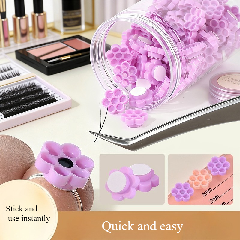 120 個まつげエクステンション接着剤ホルダーハニカム型まつ - Eyelash Extension Guide のレビューと価格