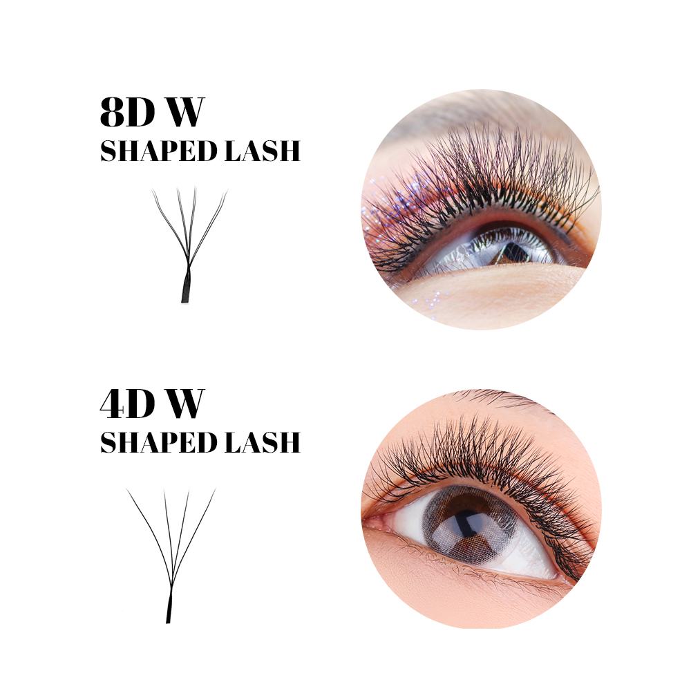 FADVAN W シェイプ二重層まつげ 8D/6D/10D  - Faux Mink Lash のレビューと価格