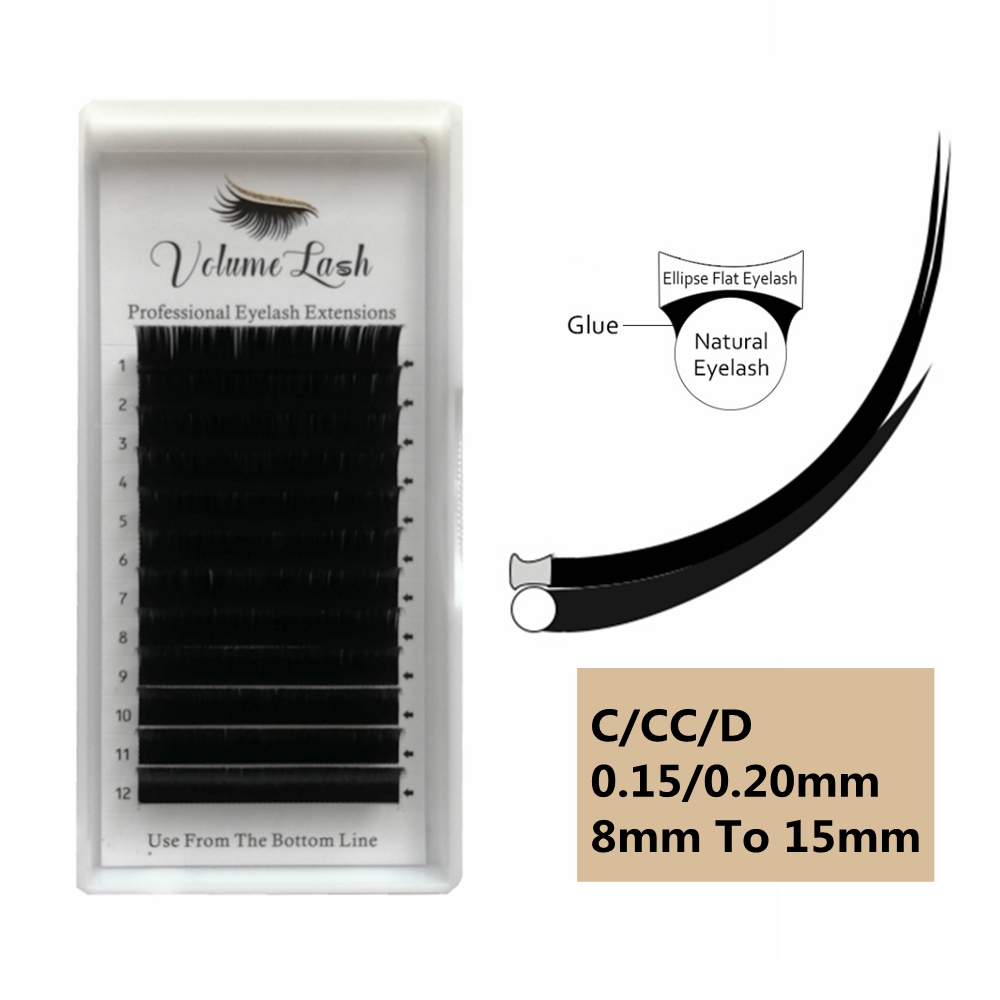 個々の楕円形のつけまつげ,自然な外観,フラット,スプリットチ - Eyelash Extension C Curl のレビューと価格