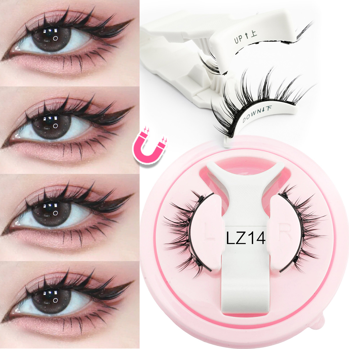 新しい 1 ペア磁気まつげ手作り 3D ふわふわフェイクミン - Faux Mink Lash のレビューと価格