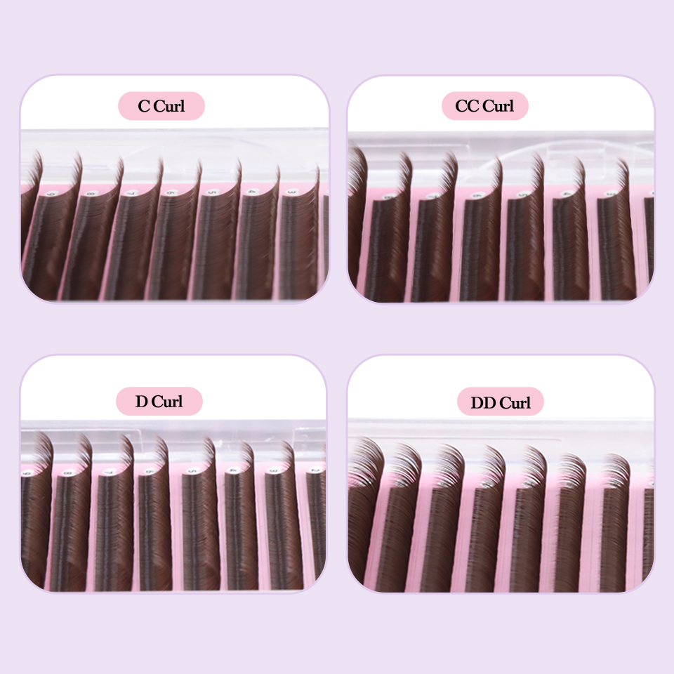 ココアチョコレートブラウンまつげ個別クラシックカシミア手作り - Eyelash Extension Natural Classic のレビューと価格