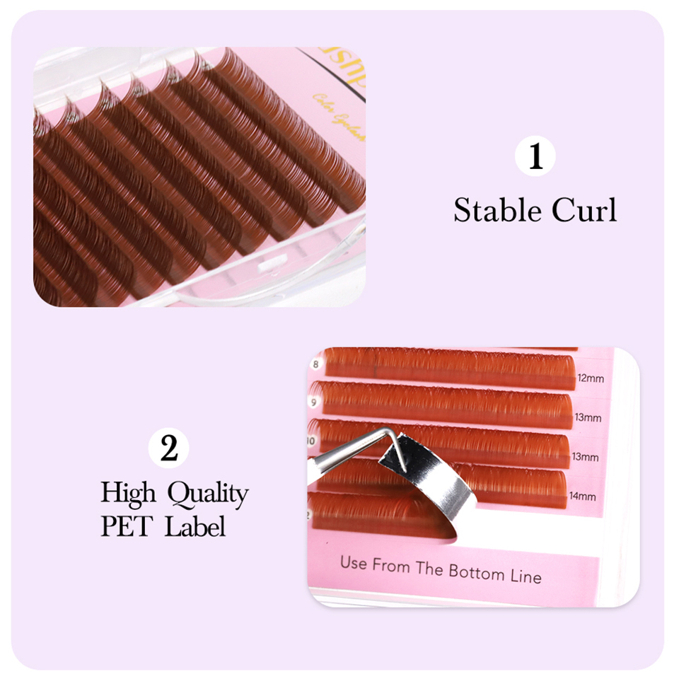 ココアチョコレートブラウンまつげ個別クラシックカシミア手作り - Eyelash Extension Natural Classic のレビューと価格