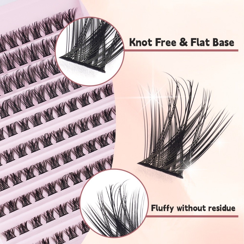 高品質ボンド＆シールつけまつげ ナチュラルルック クラスター - Eyelash Extension Wispy Look のレビューと価格