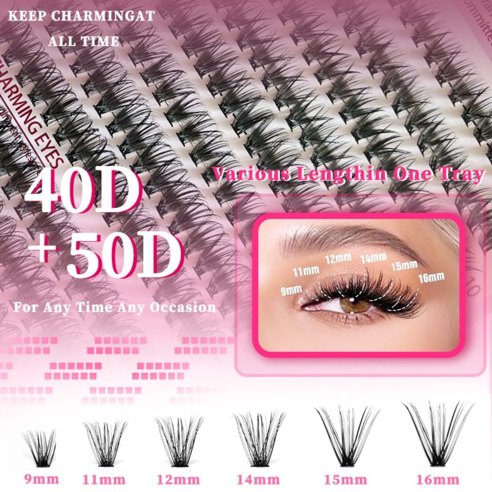 9-16mmの長さのつけまつげ、3Dボリュームナチュラルルッ - Faux Mink Lash のレビューと価格