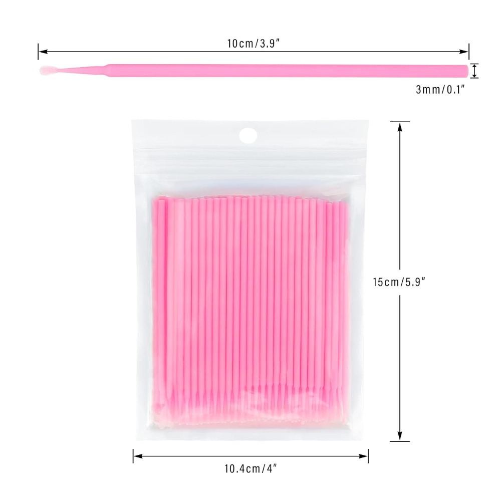 500本入り使い捨てマイクロコットンスワブ 曲げられるまつげ - Eyelash Extension Glue Remover のレビューと価格